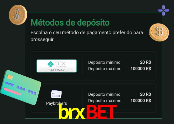 O cassino brxbet oferece uma grande variedade de métodos de pagamento